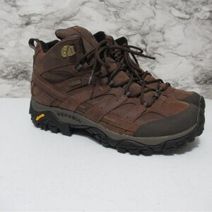 Merrell Men’s Moab 2 Prime Mid Waterproof Hiking Boots Size 10 All Leather Upper